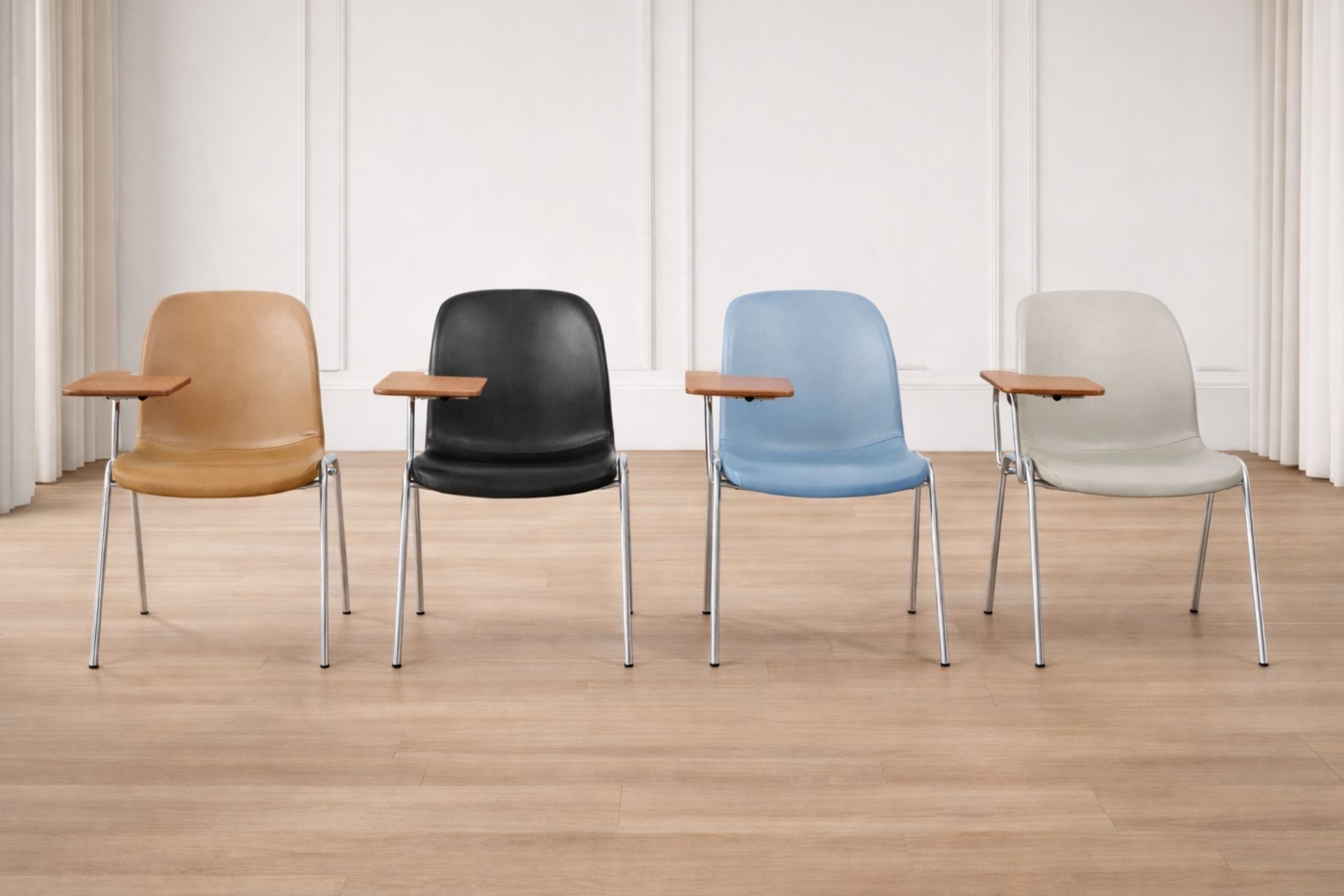 Sena Ahşap Yazı Tablalı Konferans Sandalyesi