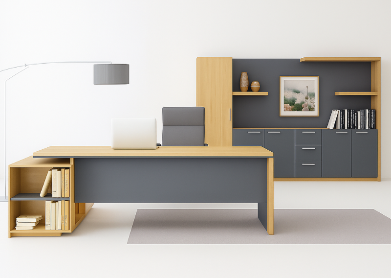 Echo Etajerli Yönetici Masası